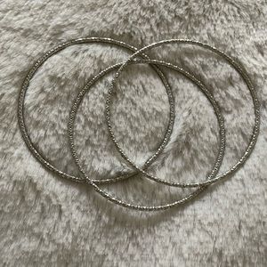 Set of Three Silver Bangles